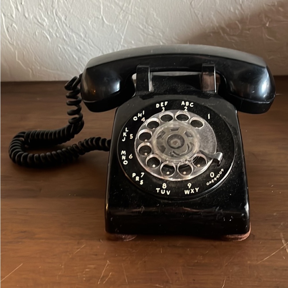 🖤📞Vintage Bell System Western Electric Black Rotary Dial Telephone🖤📞 - Picture 2 of 5